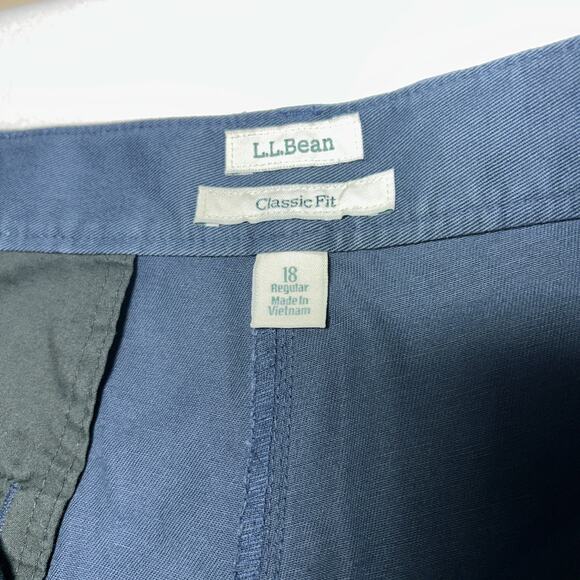 LL. Bean Plus Size 18W Tan Classic Fit Straight Leg Comfort Waist Pants 27863259 - Picture 7 of 10